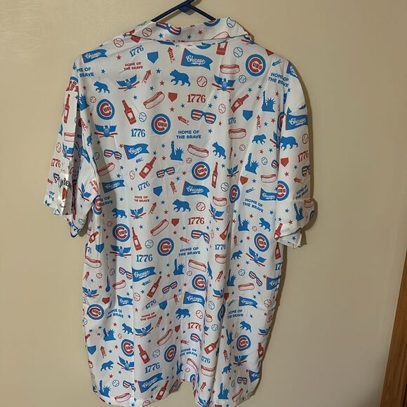 Chicago cubs 4th of July summer lightweight button down shirt XXL - Picture 5 of 5